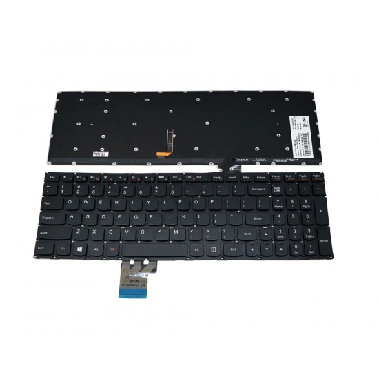 Πληκτρολόγιο Laptop keyboard για Lenovo IdeaPad S510 Black WITHOUT FRAME BLACK Backlit US (Small ENTER) - AELZBU00210 25213201