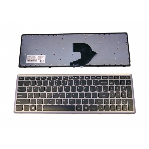 Πληκτρολόγιο Laptop keyboard για Lenovo Ideapad Z500 P500 GRAY FRAME BLACK US - 25206237 25214755 PK130SY1F00 9Z.N8RSC.401