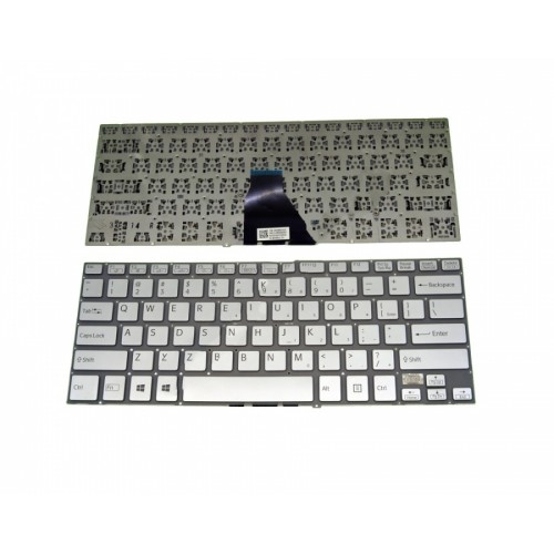 Πληκτρολόγιο Laptop keyboard για SONY VAIO FIT 14E WITHOUT FRAME SILVER US (Small ENTER) for backlit version - 9Z.NABBQ.101 SK1BQ 149238521US