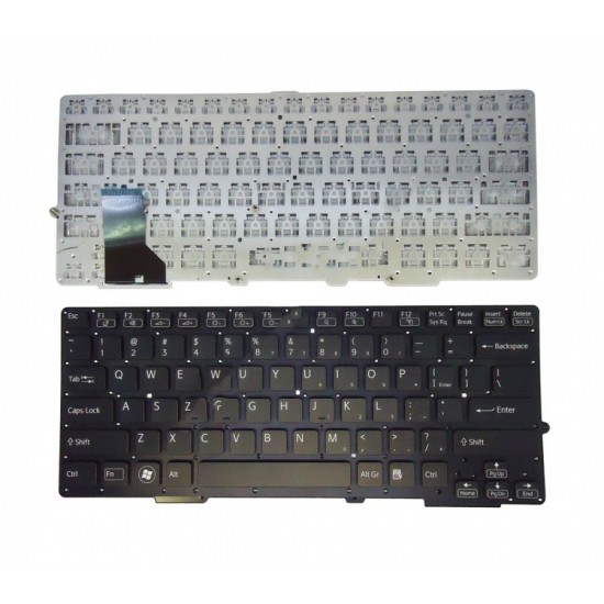 Πληκτρολόγιο Laptop keyboard για SONY VAIO SVE13 WITHOUT FRAME Black US (Small ENTER) for backlit version - 14901432USX MP-11J53U4J886