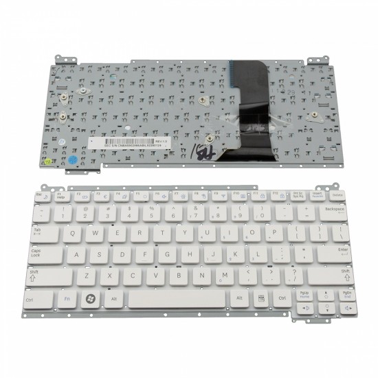 Πληκτρολόγιο Laptop keyboard για Samsung NC110 White US WITHOUT FRAME