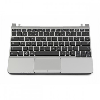 Πληκτρολόγιο Laptop keyboard για Samsung NC208 NC210 NC213 NC215 NP-R700 Top Cover with US Black (Keyboard Silver Frame + Palmrest + Touchpad Button Board + Speakers)