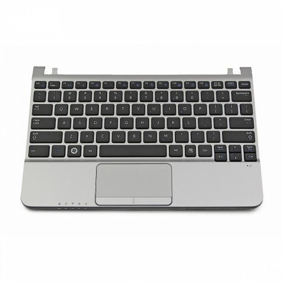 Πληκτρολόγιο Laptop keyboard για Samsung NC208 NC210 NC213 NC215 NP-R700 Top Cover with US Black (Keyboard Silver Frame + Palmrest + Touchpad Button Board + Speakers)