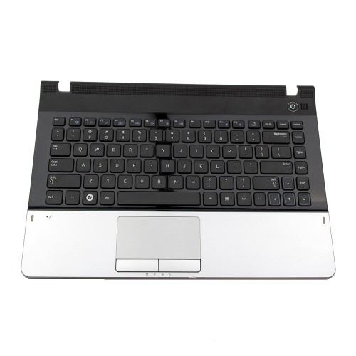 Πληκτρολόγιο Laptop keyboard για Samsung NP300E4A NP305E4A NP305E4Z NP3430EA NP3431EA Top Cover with US Black (Keyboard BLACK+SILVER Frame + Palmrest + Touchpad Button Board + Power Button + Speakers) - BA75-03402A