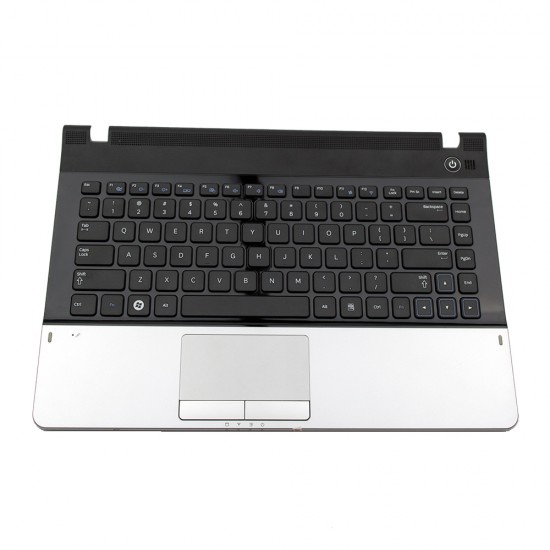 Πληκτρολόγιο Laptop keyboard για Samsung NP300E4A NP305E4A NP305E4Z NP3430EA NP3431EA Top Cover with US Black (Keyboard BLACK+SILVER Frame + Palmrest + Touchpad Button Board + Power Button + Speakers) - BA75-03402A