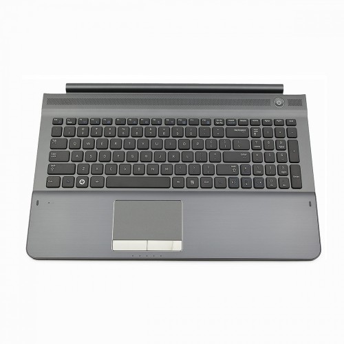Πληκτρολόγιο Laptop keyboard για Samsung RC512 Top Cover with US Black (Keyboard GRAY Frame + Palmrest + Touchpad Button Board + Power Button + Speakers)
