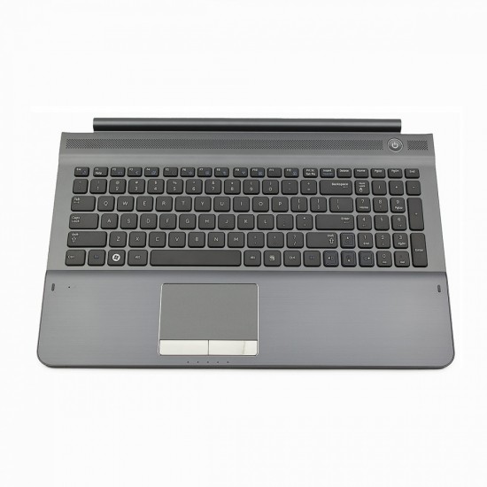 Πληκτρολόγιο Laptop keyboard για Samsung RC512 Top Cover with US Black (Keyboard GRAY Frame + Palmrest + Touchpad Button Board + Power Button + Speakers)
