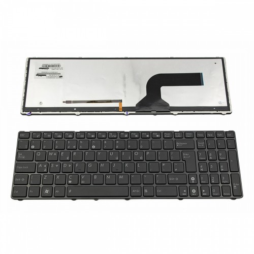Πληκτρολόγιο Laptop keyboard για ASUS G72 G72Gx G73 F50 F50S F50Q F5OZ F70SL K52 (G60) G73 K52J K52JK K52JR K52F BLACK FRAME BLACK Backlit UK - 9J.N2J82.M0U 04GNV33KUK01 0KN0-E03UK13