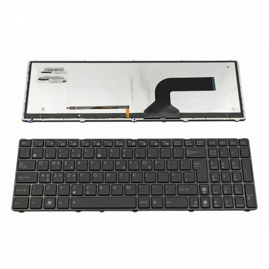 Πληκτρολόγιο Laptop keyboard για ASUS G72 G72Gx G73 F50 F50S F50Q F5OZ F70SL K52 (G60) G73 K52J K52JK K52JR K52F BLACK FRAME BLACK Backlit UK - 9J.N2J82.M0U 04GNV33KUK01 0KN0-E03UK13