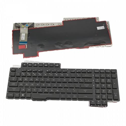 Πληκτρολόγιο Laptop keyboard για ASUS ROG G703 G703VI G703GI G703GS Black Without Frame With Backlit Board US (Small Enter) - 0KNB0-E612US00 0KN1-2L2US11 V170562BS1