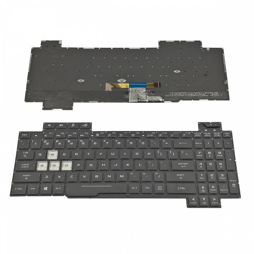 Πληκτρολόγιο Laptop keyboard για ASUS ROG Strix Scar II GL704GS Black Without Frame With Backlit (RGB) US (Small Enter) - 0KN1-5B1US21 0KNR0-661GUS00 V170162JS1