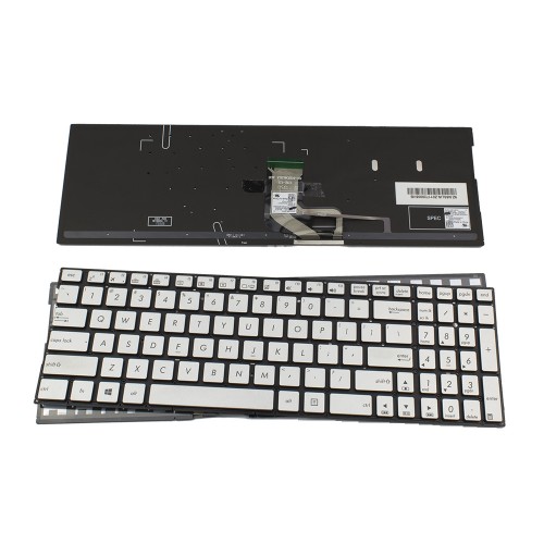 Πληκτρολόγιο Laptop keyboard για ASUS UX560 SILVER Without FRAME US (Small Enter) With Backlit Board - 0KNB0-662SUS00 9Z.N8SBW.Z01