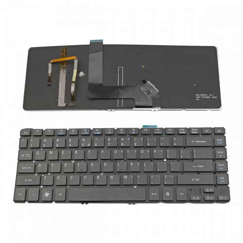 Πληκτρολόγιο Laptop keyboard για Acer Aspire M5-481T M5-481TG M5-481PT M5-481PTG WITHOUT FRAME Black with Backlit US - NSK-R2BBQ 9Z.N8D8Q.G1D NK.I1417.02K