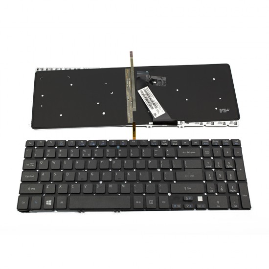 Πληκτρολόγιο Laptop keyboard για Acer Aspire M5-581 M5-581T Black Without Frame Backlit US - NK.I1717.07X