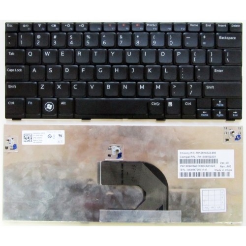 Πληκτρολόγιο Laptop keyboard για Dell Inspiron MINI 1012 1018 BLACK US (MINI 10 Series) - VWTYM V3272 MP-09K63US-698 PK1309W2A00 AEUT3N00240