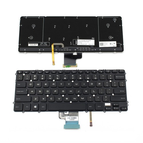 Πληκτρολόγιο Laptop keyboard για Dell Precision M3800 XPS 15 9530 Black Without FRAME Backlit US (small ENTER) - HYYWM, PK130YI2A00, V143725AS1, PK130YI1A01,  MP1FP SX163725AS1