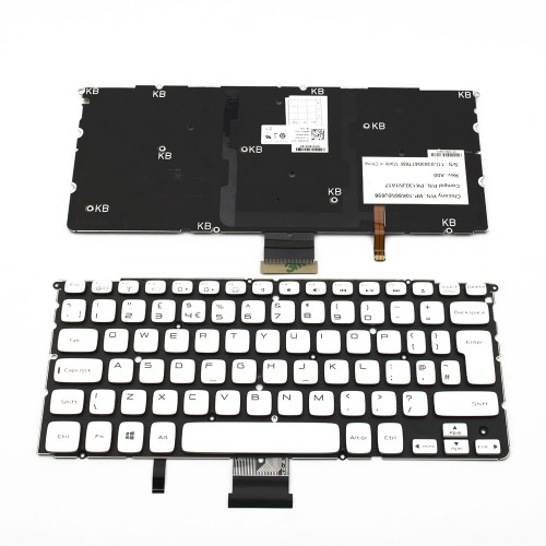Πληκτρολόγιο Laptop keyboard για Dell XPS 14z/L412z 15z/L511z WITHOUT FRAME Backlit Silver UK (Big Enter) - 9HK48