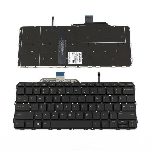 Πληκτρολόγιο Laptop keyboard για HP EliteBook Folio G1 Black Without Frame US (Small Enter) with Backlit - 6037B0119901 852519-001