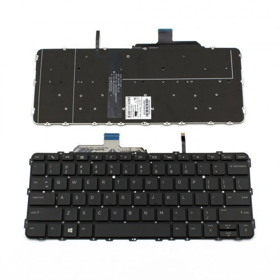 Πληκτρολόγιο Laptop keyboard για HP EliteBook Folio G1 Black Without Frame US (Small Enter) with Backlit - 6037B0119901 852519-001
