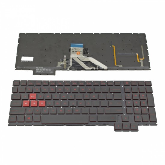 Πληκτρολόγιο Laptop keyboard για HP Omen 15-ce 15-ce000 15-ce020ca Black Without Frame With Backlit (Red) US (Small Enter) - 9Z.NEABQ.001 NSK-XG0BQ