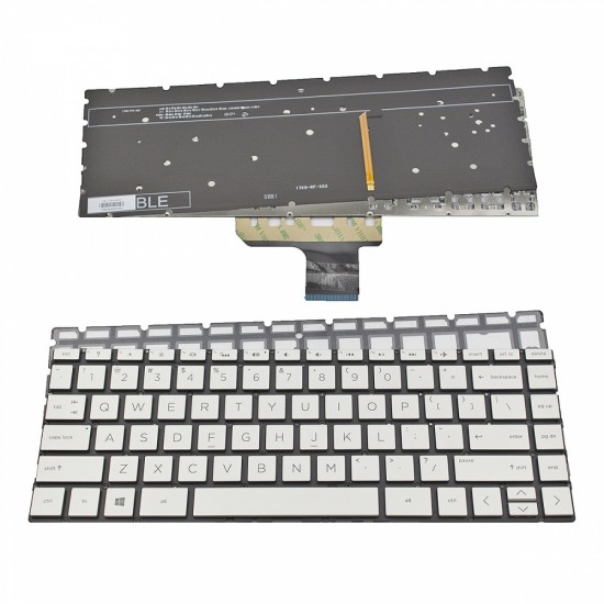 Πληκτρολόγιο Laptop keyboard για HP Pavilion 13-AN Envy 13-AH 13-AQ 13-AD X360 13-AG Spectre 13-BF Silver Without Frame With Backlit Board US (Small Enter) - HPM17K63USJ920