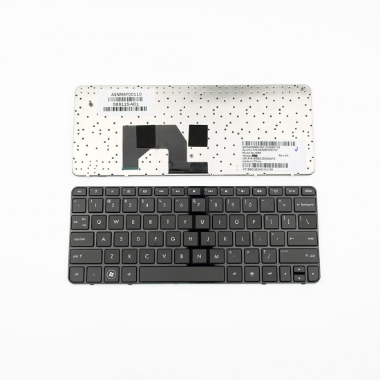 Πληκτρολόγιο Laptop keyboard για HP mini 210-1000 210-1100 US BLACK FRAME BLACK REPRINT