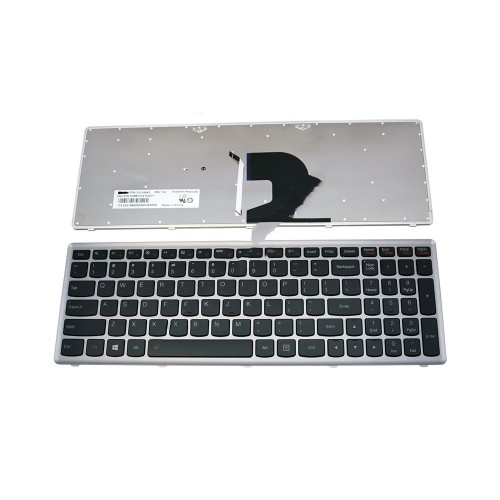 Πληκτρολόγιο Laptop keyboard για Lenovo Ideapad Z500 P500 SILVER FRAME BLACK US/UI Backlit - HMB3134TLA51 25210665 25206557
