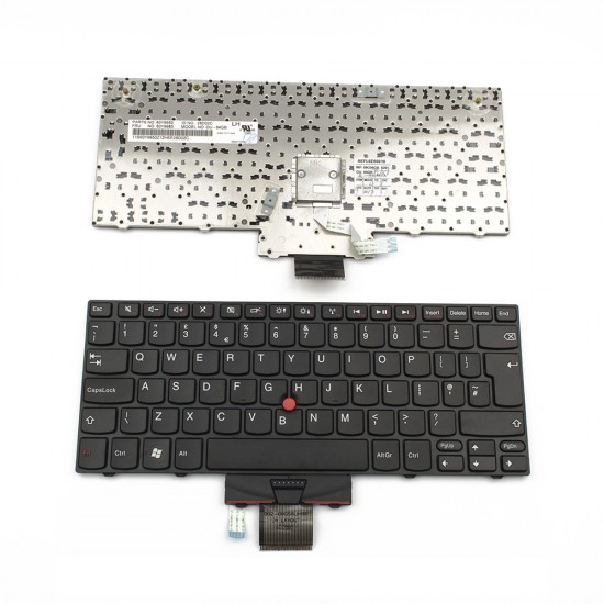 Πληκτρολόγιο Laptop keyboard για Lenovo ThinkPad Edge E10 Black Frame Black With Pointing Stick UK - 60Y9950 60Y9985