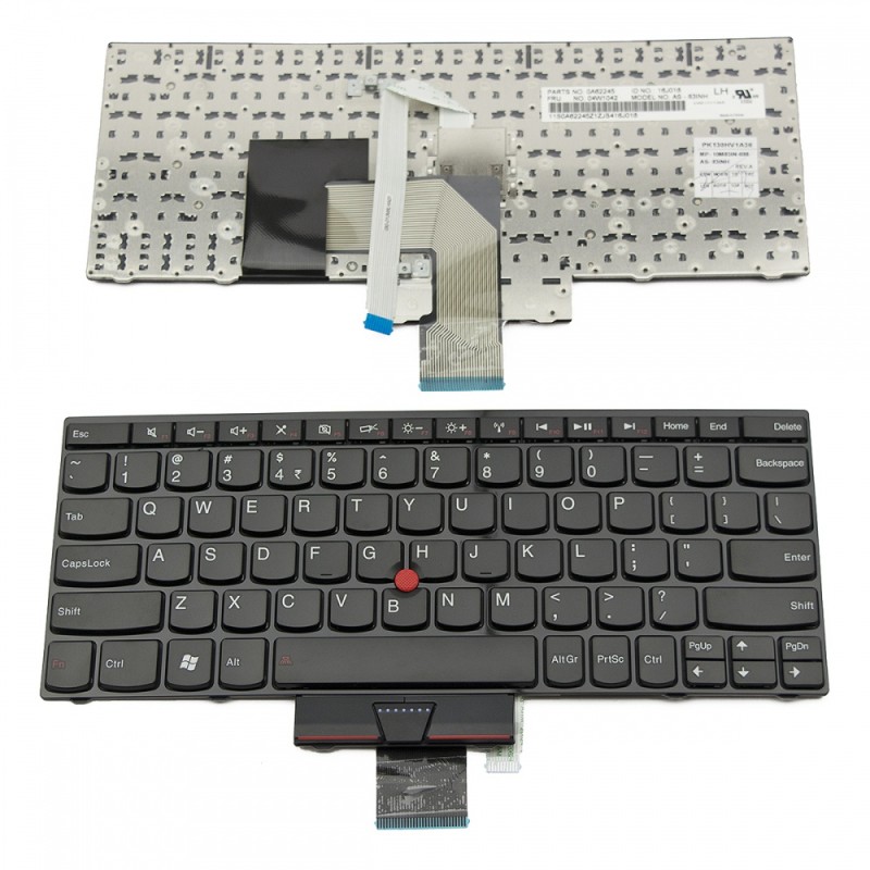 Πληκτρολόγιο Laptop keyboard για Lenovo ThinkPad Edge E220s E120 E125 X121E X130E X131E GLOSSY FRAME BLACK US - 63Y0011 63Y0047 ML-US 04W1042