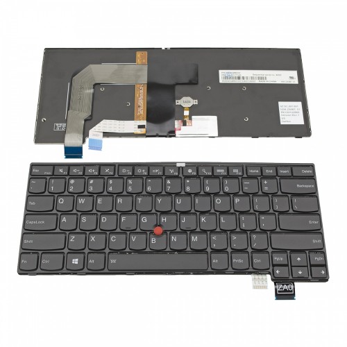 Πληκτρολόγιο Laptop keyboard για Lenovo ThinkPad T460S T470S BLACK FRAME BLACK US, Backlit With Pointing Stick - 01YT142 SN20Q56033 PK130YU2B00