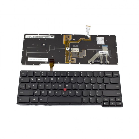 Πληκτρολόγιο Laptop keyboard για Lenovo Thinkpad X1 CARBON Black Without Frame US 2st gen. (SMALL ENTER) Backlit With Pointing Stick - 0C45108 6370MB
