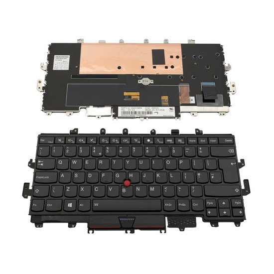 Πληκτρολόγιο Laptop keyboard για Lenovo Thinkpad X1 Yoga Black Frame bLACK UK 4st gen. Backlit With Pointing Stick - SN20H34939 6880011 RVY-85GB