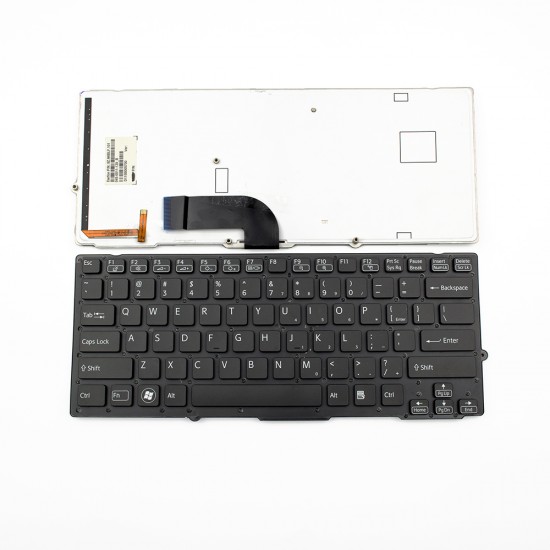 Πληκτρολόγιο Laptop keyboard για SONY VAIO VPC-SD VPC-SB BLACK WITHOUT FRAME US(SMALL ENTER) WITH BACKLIT - 148949681