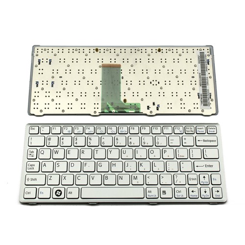 Πληκτρολόγιο Laptop keyboard για SONY VAIO VPCW217 VPC-W217 Silver FRAME Silver US - 148748183 148748123