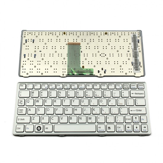 Πληκτρολόγιο Laptop keyboard για SONY VAIO VPCW217 VPC-W217 Silver FRAME Silver US - 148748183 148748123