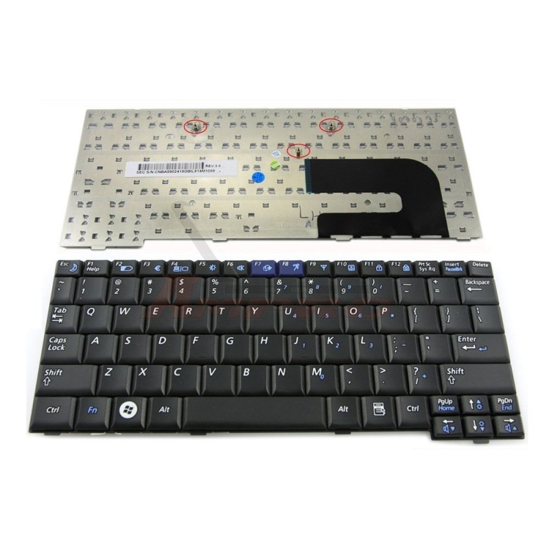Πληκτρολόγιο Laptop keyboard για Samsung Mini Laptop NC10 NC 10 N110 N130 N140 Black US or UK - V100560BS1 HV100560BS W02S59AS1 K081069A1US008111