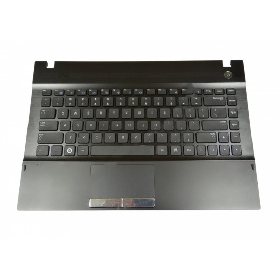 Πληκτρολόγιο Laptop keyboard για Samsung NP200A4B NP200A4Y NP300V4A NP300V4Z NP305V4Z Top Cover with US Black (Keyboard Black Frame + Palmrest + Touchpad Button Board + Power Button + Speakers)