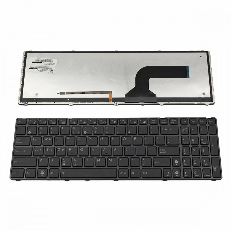 Πληκτρολόγιο Laptop keyboard για ASUS G72 G72Gx G73 F50 F50S F50Q F5OZ F70SL K52 (G60) G73 K52J K52JK K52JR K52F GLOSSY BLACK FRAME BLACK Backlit US - 04GNVL3KUS00-3 0KN0-EK3US03 9J.N2J82.K01
