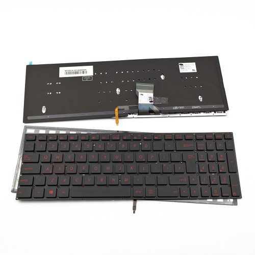 Πληκτρολόγιο Laptop keyboard για ASUS N501 Q501LA N541LA Black Without Frame With Backlit Board UK (Big Enter) - 0KNB0-662RUK00 9Z.N8SBQ.X0U