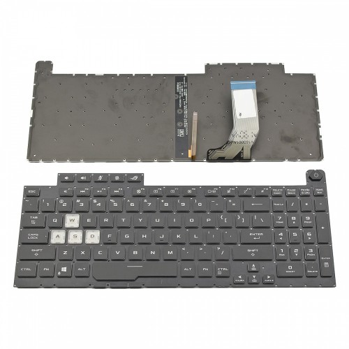 Πληκτρολόγιο Laptop keyboard για ASUS ROG Strix G731 G731G G731GT G731GU Black Without Frame With Backlit (RGB) US (Small Enter) - 0KN1-914US11 V185062DS1
