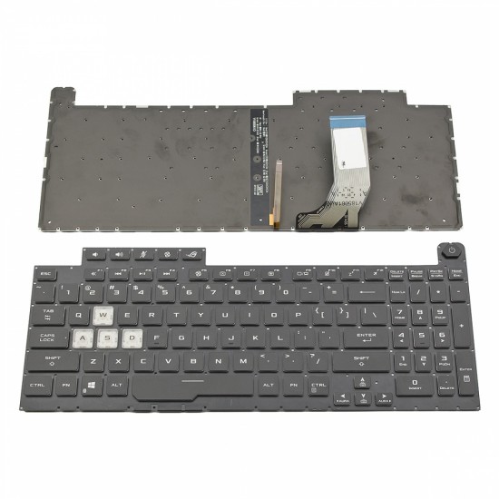 Πληκτρολόγιο Laptop keyboard για ASUS ROG Strix G731 G731G G731GT G731GU Black Without Frame With Backlit (RGB) US (Small Enter) - 0KN1-914US11 V185062DS1
