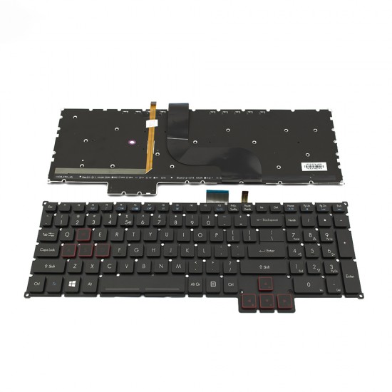 Πληκτρολόγιο Laptop keyboard για Acer Predator 17 G5-793 G9-791 Black US (--Small Enter) With Backlit - NK.I1513.01A NK.I1513.015 0KN0-EX1UI12