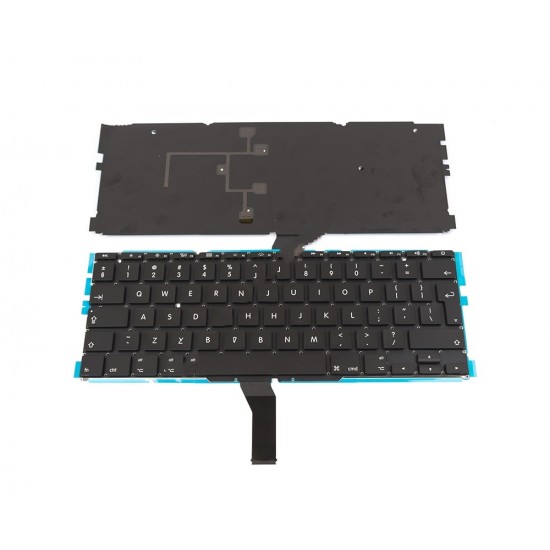 Πληκτρολόγιο Laptop keyboard για Apple Macbook AIR A1370 / A1465 11.6" Black WITHOUT FRAME UI/UK BIG ENTER with Backlit