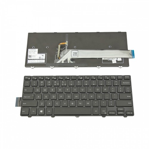 Πληκτρολόγιο Laptop keyboard για Dell Inspiron Inspiron 5447 3467 5458 3452 3442 Vostro 3459 3468 Latitude 3450 BLACK FRAME BLACK, Backlit US - 5W1TV PK1313P2B09 490.00G07.0U1D AEAM7R00020