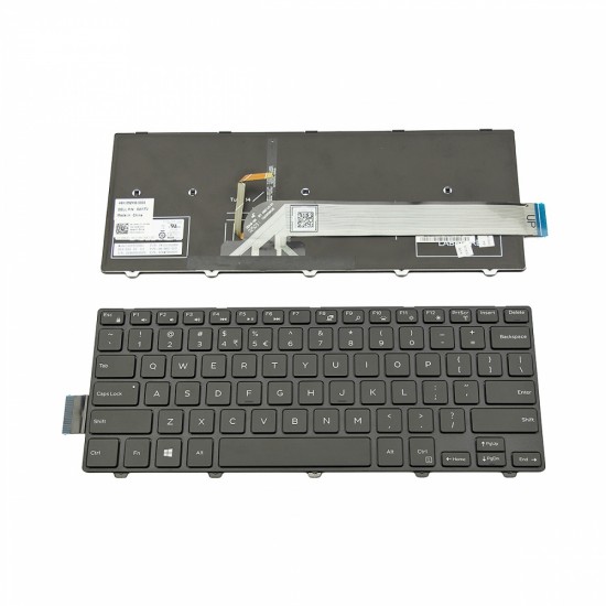 Πληκτρολόγιο Laptop keyboard για Dell Inspiron Inspiron 5447 3467 5458 3452 3442 Vostro 3459 3468 Latitude 3450 BLACK FRAME BLACK, Backlit US - 5W1TV PK1313P2B09 490.00G07.0U1D AEAM7R00020