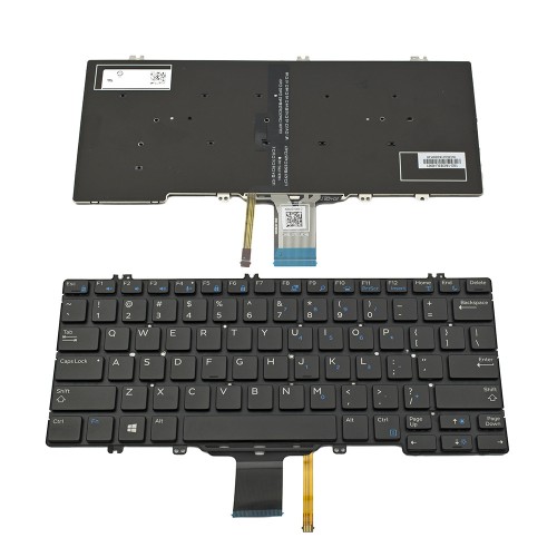Πληκτρολόγιο Laptop keyboard για Dell Latitude 5280 5289 5290 7280 7290 7380 7389 7390 Black Without Frame With Backlit US (Small Enter) - 0NPN8 9Z.NDCBC.A01 PK131S53B00