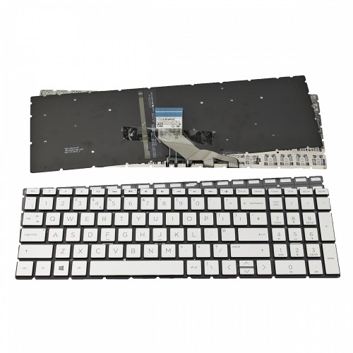Πληκτρολόγιο Laptop keyboard για HP 250 G7 255 G7 Pavilion 15-DA 15-DB 15-DK 15-CS Silver Without Frame, Backlit Board UK (Small Enter) - L13318-031 9Z.NEZBQ.70U AEG7CE01010