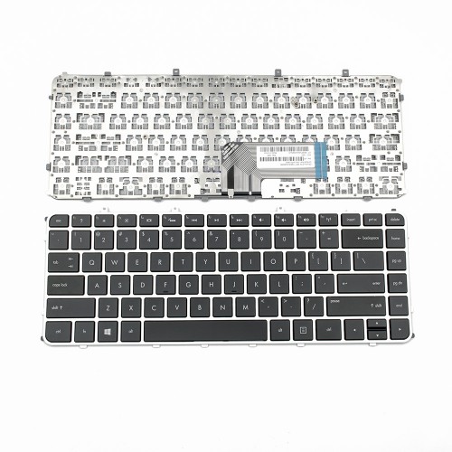 Πληκτρολόγιο Laptop keyboard για HP ENVY4-1000 ENVY6-1000 SILVER FRAME BLACK US (without foil for backlit version) - PK130T51A00 MP-11M63USJ698W
