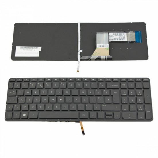 Πληκτρολόγιο Laptop keyboard για HP Envy 15-K000 15-V000 17-K000 M7-K000 Pavilion 15-P000 17-F000 BLACK Without Frame UK (BIG Enter) Backlit - SG-59690-2BA