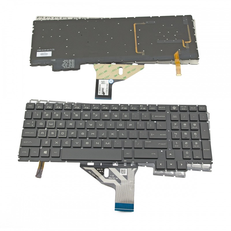 Πληκτρολόγιο Laptop keyboard για HP Omen 15-ce 15-ce000 15-ce020ca Black Without Frame With Backlit Board (RGB) US (Small Enter) - 924005-001 L19840-001 HPM17K83USJ920